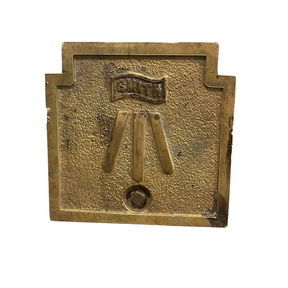 VTG Smith Wall Hydrant 8331F Heavy Solid Brass Front Plate Only Patina